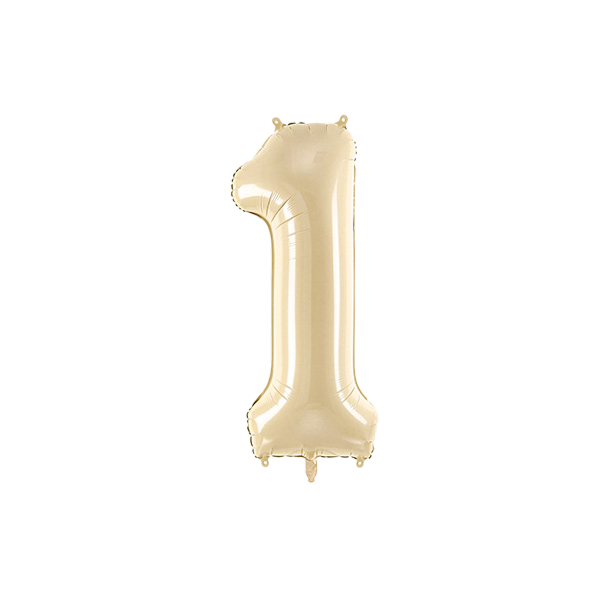 Large Number 1 Beige